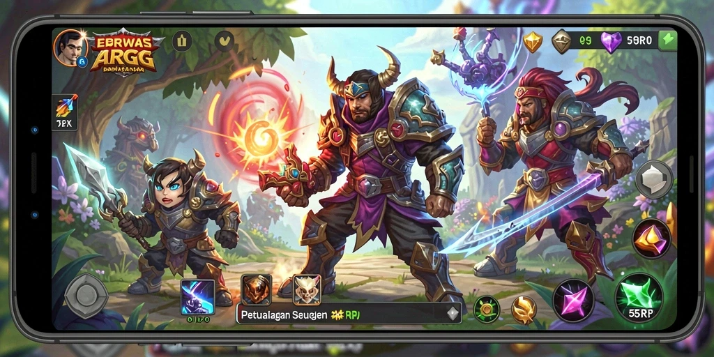 Tangkapan layar gameplay menampilkan aksi seru dalam <strong>55RP</strong>.