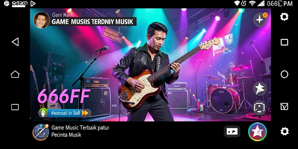 Tampilan gameplay 666FF yang menampilkan keseruan permainan musik.
