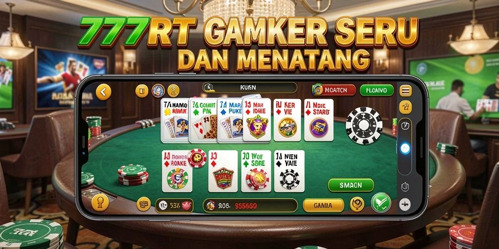 Screenshot menampilkan gameplay seru Poker di 777RT.