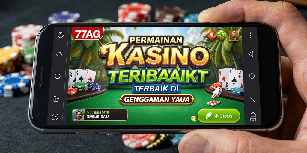 Screenshot permainan 77AG menampilkan suasana Kasino yang seru.