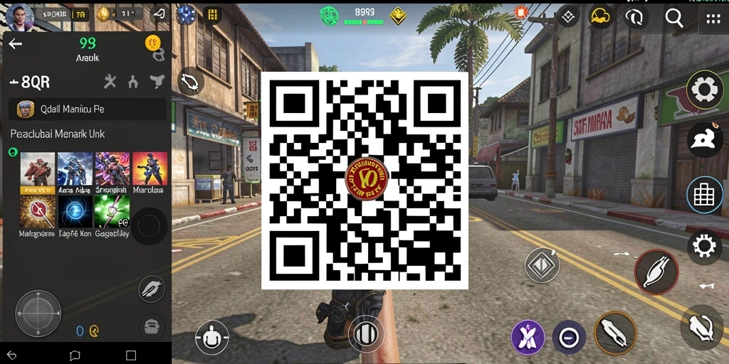 Tampilan gameplay 8QR yang penuh warna dan menarik.