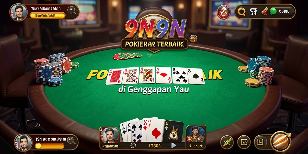 Screenshot gameplay <strong>9N9N</strong> yang menunjukkan aksi poker yang mendebarkan.