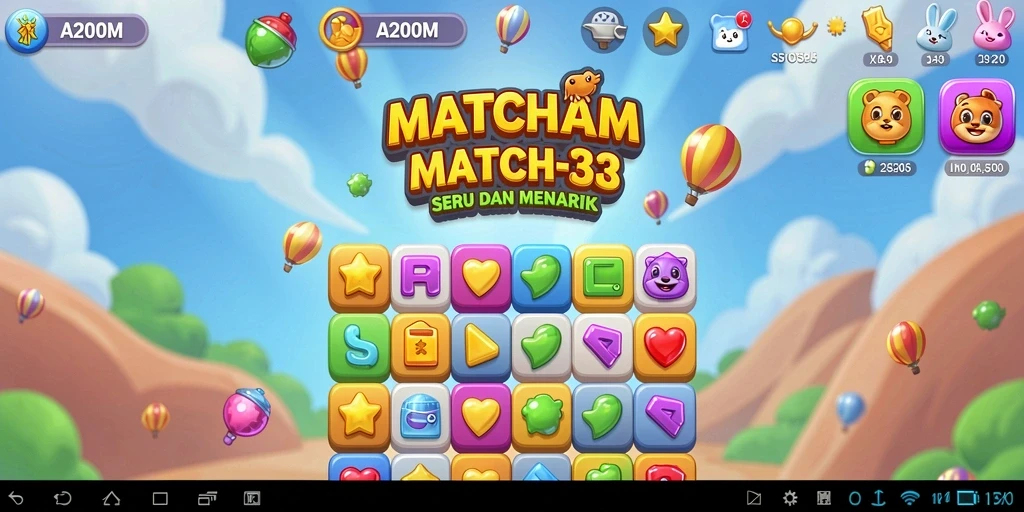 Tampilan gameplay menarik dalam A200M yang memikat perhatian.