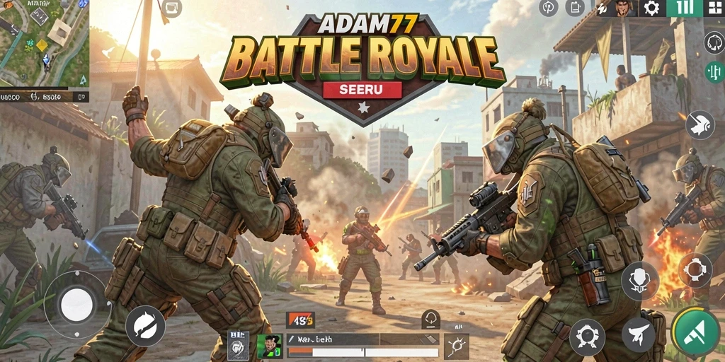 Tampilan gameplay seru dari ADAM77 dalam medannya.