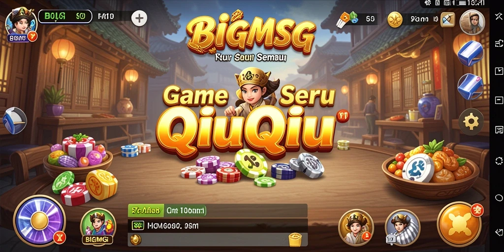 Tampilan screenshot utama BIGMSG menampilkan gameplay QiuQiu yang mengasyikkan.