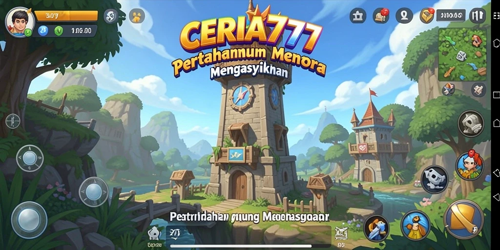 Tampilan gameplay menara pertahanan yang menakjubkan di CERIA777.