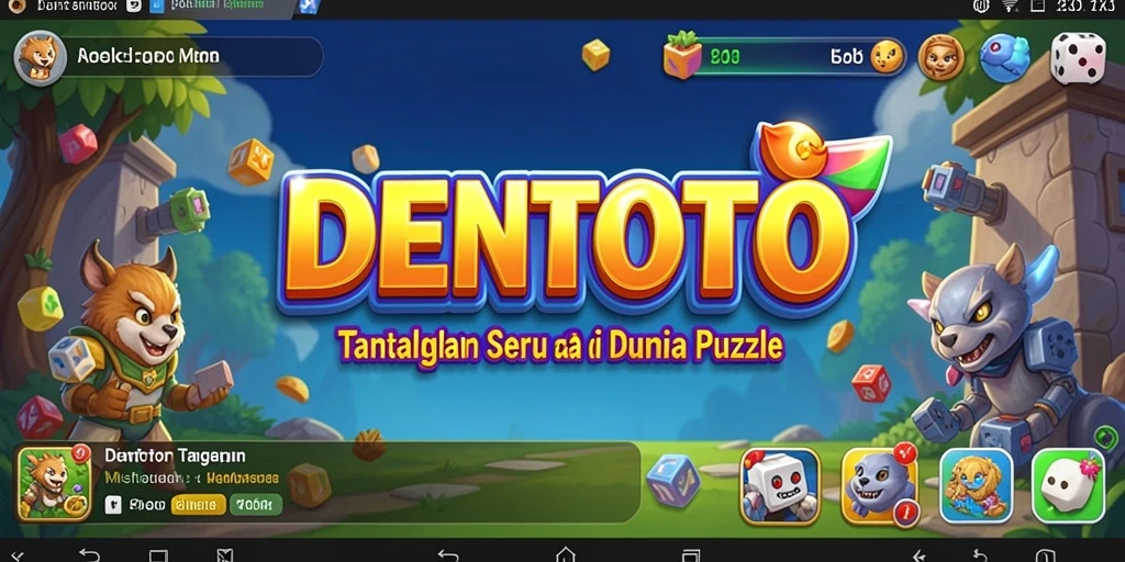 Tangkapan layar DENTOTO menunjukkan gameplay menantang dan visual menarik.