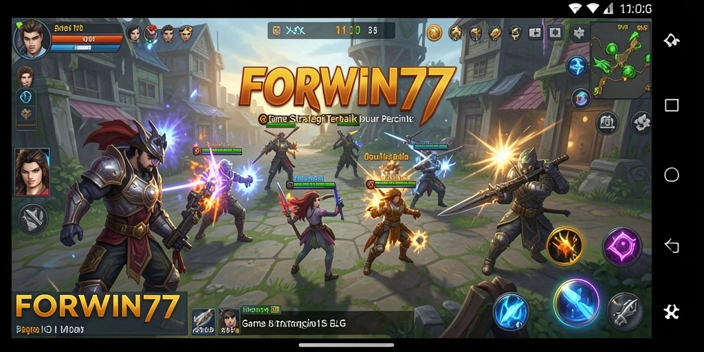 Tampilan gameplay FORWIN77 yang strategis dan mendebarkan.