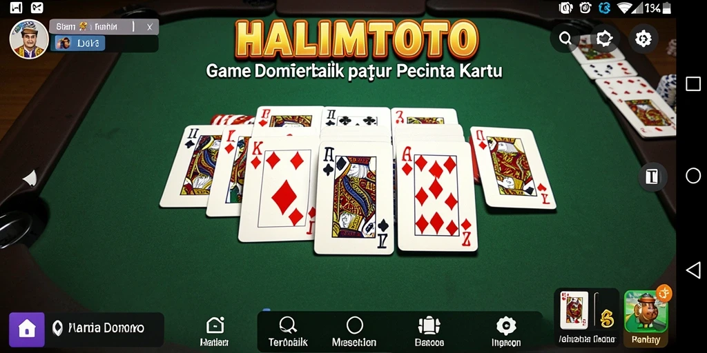 Gameplay menarik dari HALIMTOTO dengan desain kartu yang atraktif.