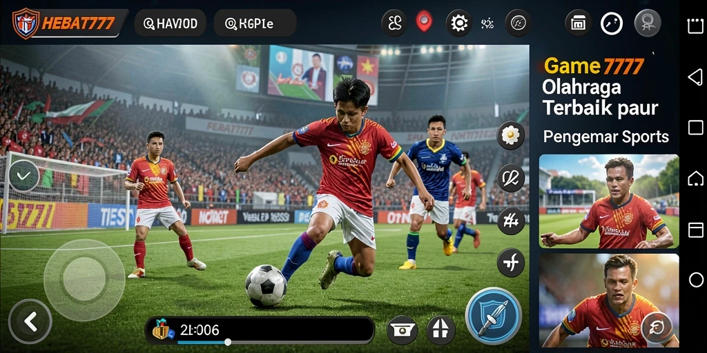 Tangkapan layar HEBAT777 dengan gameplay olahraga yang menegangkan.