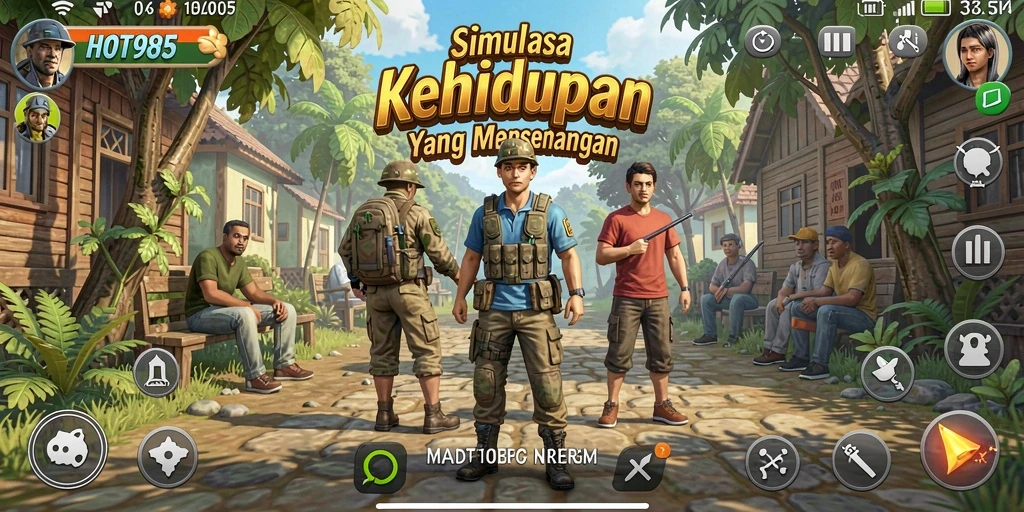 Tampilan screenshot HOT985 dengan gameplay simulasi yang seru.