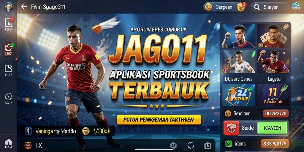 Tampilan menarik dari gameplay aplikasi Sportsbook JAGO11.