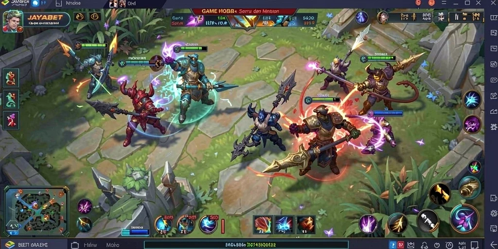 Gameplay seru di JAYABET dengan aksi MOBA yang intens.
