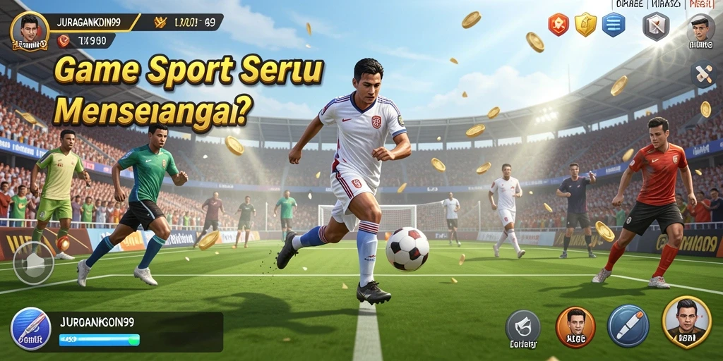 Tangkapan layar utama gameplay <strong>JURAGANKOIN99</strong> menampilkan pertandingan seru dan aksi mendebarkan.