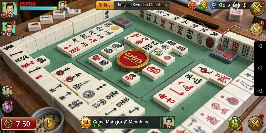 Screenshot gameplay KOPI4D yang menampilkan suasana Mahjong yang seru.