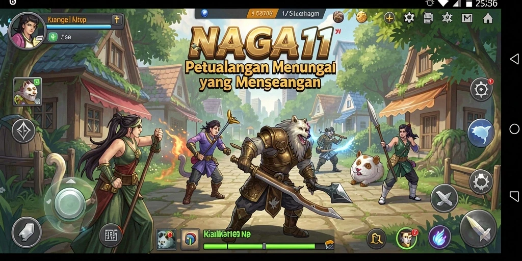 Gambar menunjukkan gameplay menarik NAGA11 dalam petualangan Idle.