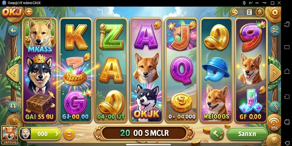 Screenshot utama OKJK menampilkan gameplay Slot yang menarik dan seru.
