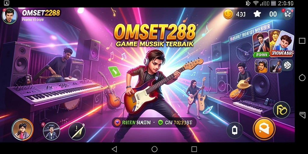 Tampilan gameplay <strong>OMSET288</strong> yang menarik dengan berbagai pilihan musik.