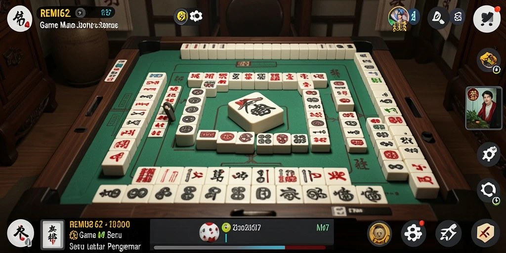Tampilan gameplay Mahjong yang menarik dan menantang.