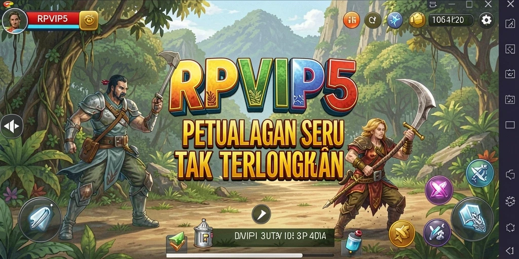 Tangkapan layar RPVIP5 menampilkan aksi seru dalam petualangan yang penuh tantangan.