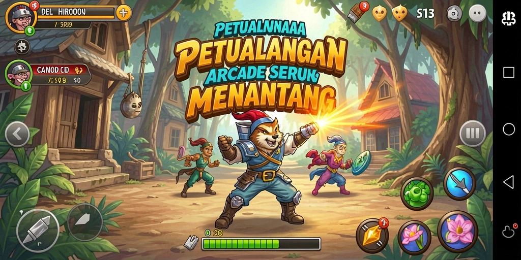 Tampilan gameplay seru dan penuh warna dari S13.