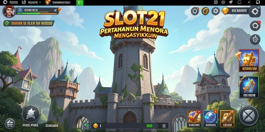Screenshot SLOT21 menampilkan aksi pertahanan yang menegangkan di dalam gameplay Tower Defense.