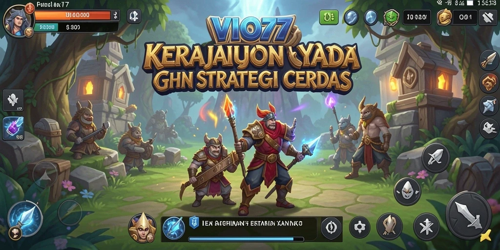 Tampilan gameplay strategi Tower Defense yang seru di VIO77.