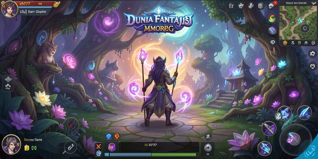 Tampilan menarik dari gameplay MMORPG VM777 yang penuh aksi.
