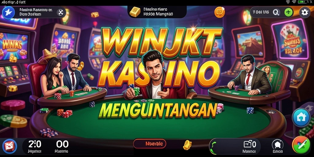 Screenshot gameplay WINJKT menampilkan suasana kasino yang menegangkan.