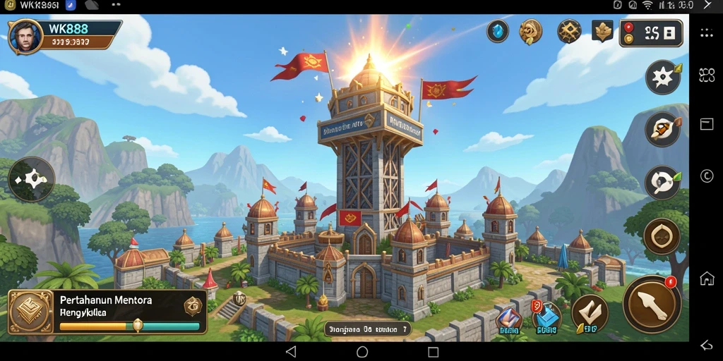 Tampilan gameplay Tower Defense yang menarik dan menantang.